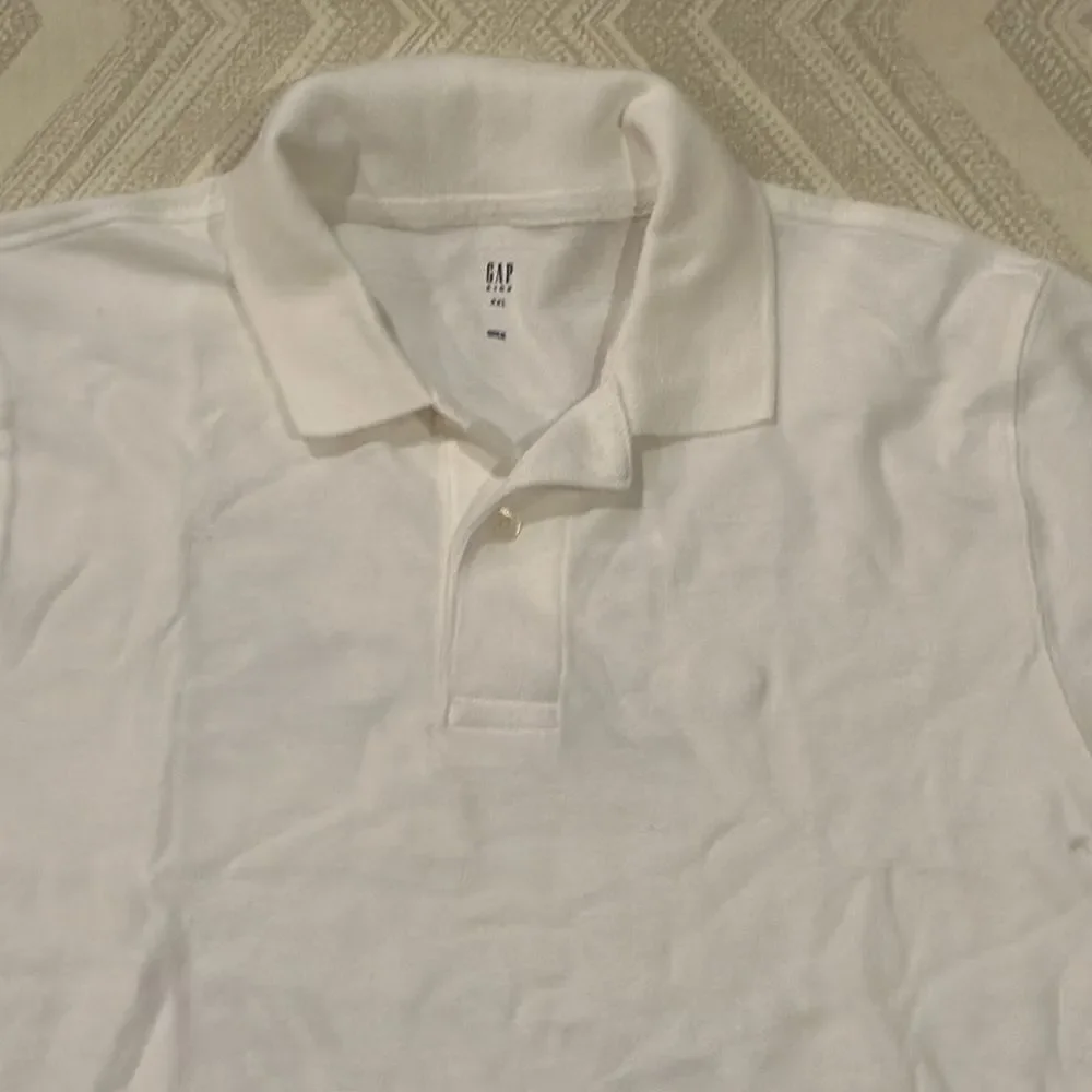 Gap Boys White Short-sleeve Collared Shirt, Size XXL